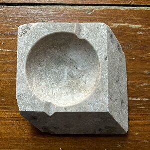 Vintage Ash Tray Unique Shape Stone Outdoor Cigar